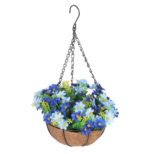 Fake flower hanging basket - hanging,