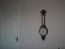 large vintage oak barometer 