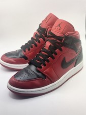 Nike Air Jordan 1 Mid Reverse Bred UK Size 7 554724-660 With Box 