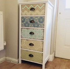 Shabby Chic Tallboy White