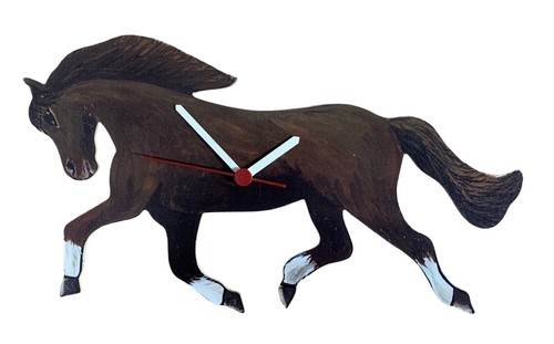 Running horse clock - horse,