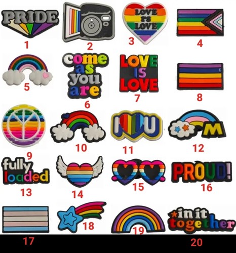 Lgbtq shoe charms - charms, –