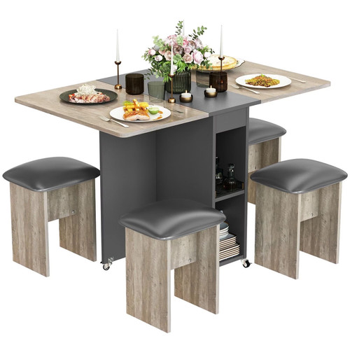 Folding dining table set - folding,