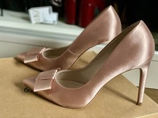 Zara Satin Pink Wedding Heels