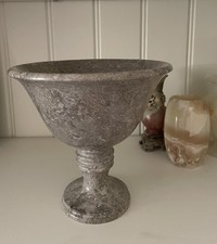 Carved Stone/granite Pedestal Bowl