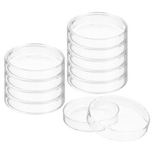 100mm High Borosilicate Glass Petri Dishes with Lids, 10 Pack Petri Plates