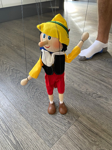 Wooden pinocchio marionette - wooden,