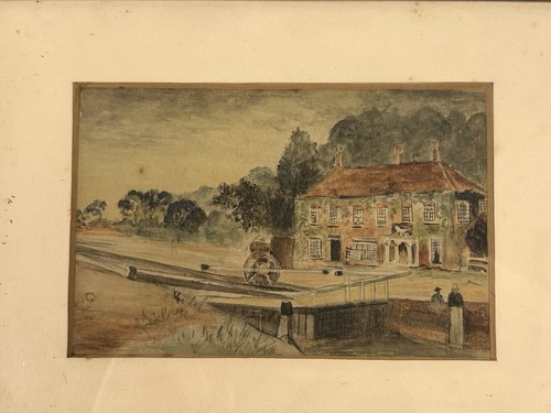 Antique georgian watercolour - georgian,