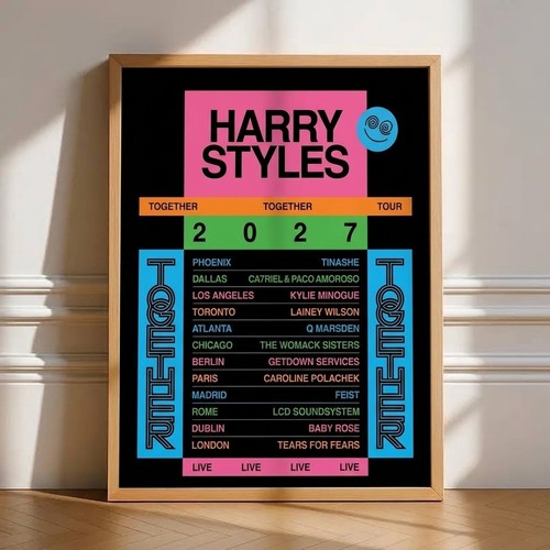 Harry styles 2027 tour poster - harry, poster/