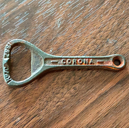 Corona metal handheld beer - corona,