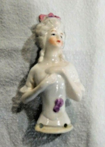 Antique porcelain half doll - porcelain,