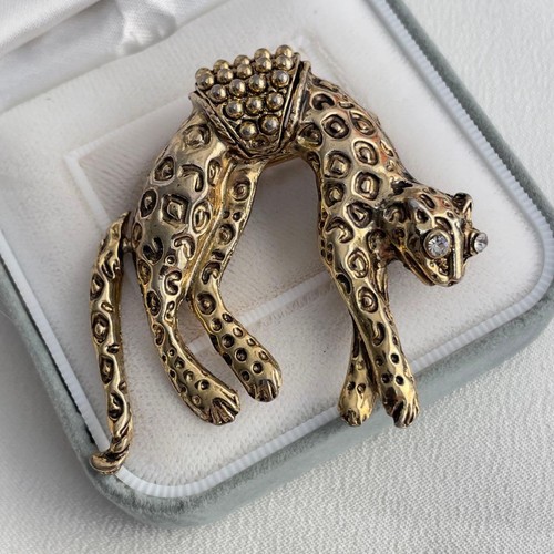 Vintage panther brooch simple - brooch,