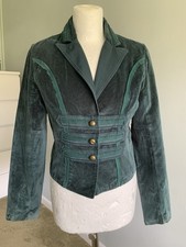 Cropped Green Velvet Military Style Jacket, Steampunk/Victorian/Gothic, 10