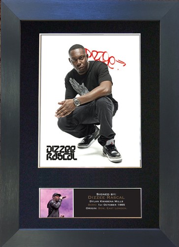 Dizzee rascal signed mounted - rascal,