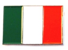 Italian Italy Tricolour Flag Metal Enamel Pin Badge - Red White Green