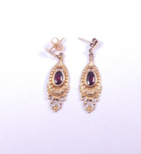 Garnet earrings carat yellow - carat,