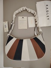 New Radley London Wilton Crescent leather Small Ziptop Shoulder Hobo handbag 