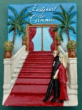 Souvenir Fridge Magnet Cannes Film Festival Red Carpet Cote D'Azur France