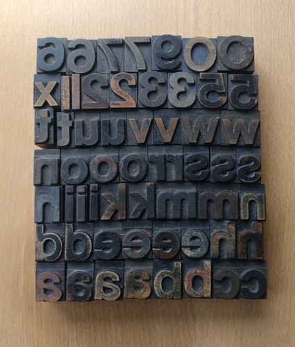 Wooden letterpress lower - wooden,