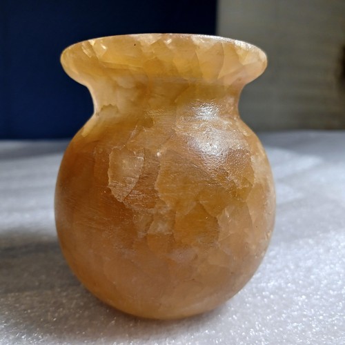 Egyptian alabaster rimmed jar - egyptian,