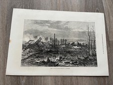 the scene of the gun - cotton explosign at stowmarket  . 1871 large print