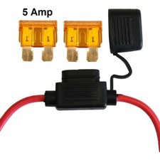 5 amp Standard Electric Blade In-Line Fuse Holder 5A  Van Boat Waterproof