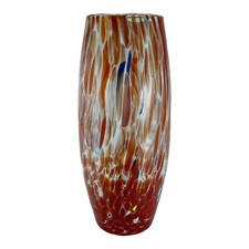 Large Murano Glass Vase Red