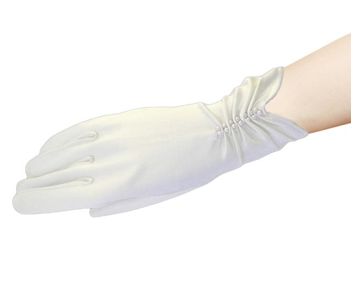 Satin black white ivory - satin, short