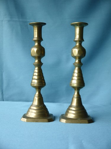 Pair antique vintage brass - pair,