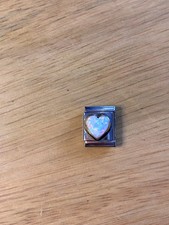 Genuine Nomination Charm - Opal Heart (Wider Type) NO RESERVE