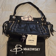 B Makowsky Black Leather