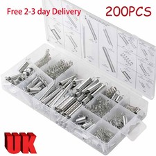 200PCS Assorted Coil Spring Small Metal Steel Expansion Compressed Springs