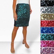 Ladies Stretch Sequin Mini