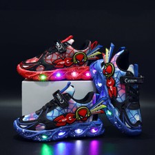 Kids Boys LED Spiderman Shoes