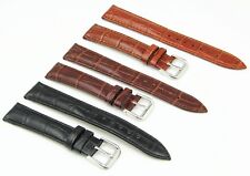 Genuine Leather Watch Strap Buckle With Spring Bars for Timex Accurist BUREI KDM