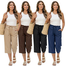 Women's Linen 3/4 Length