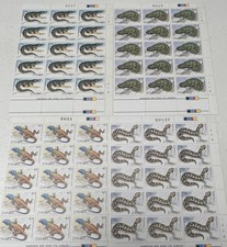 1984 Zambia Stamps Sheets (4). Reptiles. 60 Stamps. 