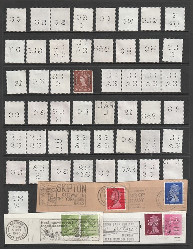 Perfins selection used - gb,