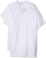 Fruit of the Loom Men's Valueweight V-Neck T T-Shirt Pack Of 2 Casual Shirts