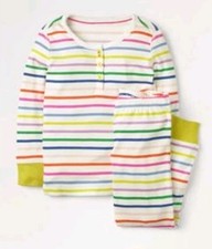 Mini Boden Girls Cosy Multi Stripe Long John Pyjamas SET AGE 12 YRS BRAND NEW G3
