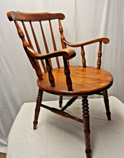 Antique Elbow Chair Penny Seat