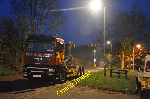 Photo 6x4 halberton fire - halberton,