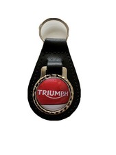 BLACK  LEATHER KEYRING/ FOB