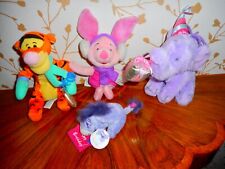 4 DISNEY LIMITED EDITION SOFT TOYS TIGGER/PIGLET/EEYORE/HEFFALUMP 3+TAGS IN VGC