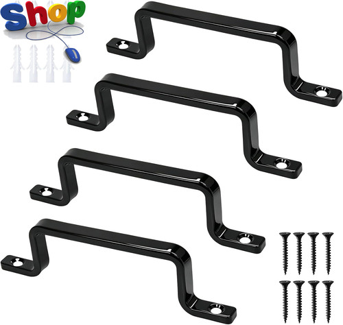 Pcs black door handles - 4,