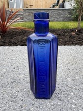 Rare Colbalt Blue Not To Be Taken Poison Bottle