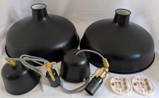 Pair Of Ikea Ranarp  Large Black Modern Pendant Ceiling Light 15" (38cm)