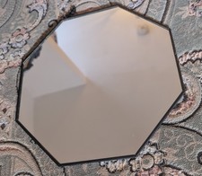 Black Hexagon Mirror With Chain Link