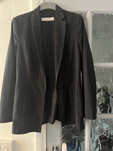 Zara basic black blazer jacket - zara,