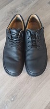 Natural Three Black Leather Men Shoes Clarks